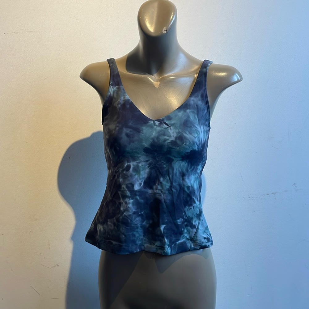 lululemon athletica Blue Tie-Dye Tank Top